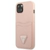 Guess GUHCP13SPSATPP iPhone 13 mini 5,4różowy/pink hardcase SaffianoTriangle Logo Cardslot
