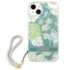 Guess GUHCP13SHFLSN iPhone 13 mini 5,4 zielony/green hardcase Flower Strap