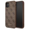 Guess GUHCN61G4GFBR iPhone 11 / Xr 6,1brązowy/brown hard case 4G Metal Gold Logo