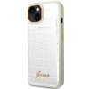 Guess GUHCP14SHGCRHS iPhone 14 / 15 / 13 6.1 srebrny/silver hardcase Croco Collection