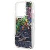 Guess GUHCP14XLFLSB iPhone 14 Pro Max 6,7 niebieski/blue hardcase Flower Liquid Glitter