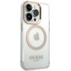 Guess GUHMP14XHTRMD iPhone 14 Pro Max6,7 złoty/gold hard case Metal Outline Magsafe