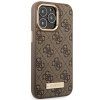 Guess GUHMP14LU4GPRW iPhone 14 Pro 6,1 brązowy/brown hard case 4G Logo Plate MagSafe