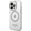 Guess GUHMP14XHTRMS iPhone 14 Pro Max 6,7 srebrny/silver hard case Metal Outline Magsafe