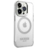 Guess GUHMP14XHTRMS iPhone 14 Pro Max 6,7 srebrny/silver hard case Metal Outline Magsafe