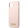 Guess GUHMP13SSBPLP iPhone 13 mini 5,4 różowy/pink hard case Silicone Logo Plate MagSafe