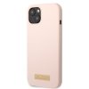 Guess GUHMP13MSBPLP iPhone 13 / 14 / 15 6.1 różowy/pink hard case Silicone Logo Plate MagSafe