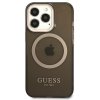 Guess GUHMP13LHTCMK iPhone 13 Pro / 13 6,1 czarny/black hard case Gold Outline Translucent MagSafe