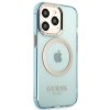 Guess GUHMP13LHTCMB iPhone 13 Pro / 13 6,1 niebieski/blue hard case Gold Outline Translucent MagSafe