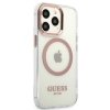 Guess GUHMP13LHTRMP iPhone 13 Pro / 13 6,1 różowy/pink hard case Metal Outline Magsafe