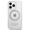 Guess GUHMP13LHTRMS iPhone 13 Pro / 13 6,1 srebrny/silver hard case Metal Outline Magsafe