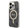 Zestaw Guess GUBPP14XH4EACSK Case+ Charger iPhone 14 Pro Max 6,7 czarny/black hard case 4G Print MagSafe