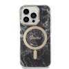 Zestaw Guess GUBPP14XHMEACSK Case+ Charger iPhone 14 Pro Max 6,7 czarny/black hard case Marble MagSafe