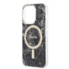 Zestaw Guess GUBPP14XHMEACSK Case+ Charger iPhone 14 Pro Max 6,7 czarny/black hard case Marble MagSafe