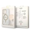 Zestaw Guess GUBPP14LHMEACSH Case+ Charger iPhone 14 Pro 6,1 biały/white hard case Marble MagSafe