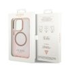 Guess GUHMP14LHTCMP iPhone 14 Pro 6,1 różowy/pink hard case Gold Outline Translucent MagSafe