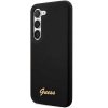 Guess GUHCS23MSLSMK S23+ S916 czarny/black hardcase Silicone Vintage Gold Logo