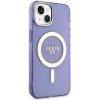 Guess GUHMP14MHCMCGU iPhone 14 Plus/ 15 Plus 6.7 purpurowy/purple hardcase Glitter Gold MagSafe