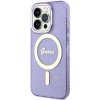 Guess GUHMP14LHCMCGU iPhone 14 Pro 6.1 purpurowy/purple hardcase Glitter Gold MagSafe