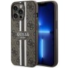 Guess GUHMP13LP4RPSW iPhone 13 Pro / 13 6.1 brązowy/brown hardcase 4G Printed Stripes MagSafe