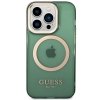 Guess GUHMP14LHTCMA iPhone 14 Pro 6.1 zielony/khaki hard case Gold Outline Translucent MagSafe