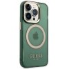 Guess GUHMP14LHTCMA iPhone 14 Pro 6.1 zielony/khaki hard case Gold Outline Translucent MagSafe