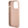 Guess GUHCP15LPCRTHCP iPhone 15 Pro 6.1 różowy/pink hardcase Croco Triangle Metal Logo