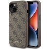 Guess GUHCP15SG4GFBR iPhone 15 / 14 / 13 6.1 brązowy/brown hard case 4G Metal Gold Logo