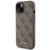 Guess GUHCP15SG4GFBR iPhone 15 / 14 / 13 6.1 brązowy/brown hard case 4G Metal Gold Logo