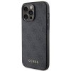 Guess GUHCP15LG4GFGR iPhone 15 Pro 6.1 szary/grey hard case 4G Metal Gold Logo