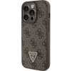 Guess GUHCP15LP4TDPW iPhone 15 Pro 6.1 brązowy/brown hardcase Leather 4G Triangle Strass