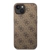 Guess GUHCP15MG4GFBR iPhone 15 Plus / 14 Plus 6.7 brązowy/brown hard case 4G Metal Gold Logo