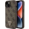 Guess GUHCP15SP4TDPW iPhone 15 / 14 / 13 6.1 brązowy/brown hardcase Leather 4G Triangle Strass