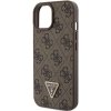 Guess GUHCP15SP4TDPW iPhone 15 / 14 / 13 6.1 brązowy/brown hardcase Leather 4G Triangle Strass