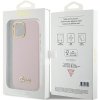 Guess GUHCP15SSMBSLP iPhone 15 / 14 / 13 6.1 różowy/pink hardcase Silicone Script Metal Logo & Frame