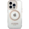 Guess GUHMP15SHTRMD iPhone 15 / 14 / 136.1 złoty/gold hard case Metal Outline Magsafe