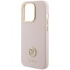 Guess GUHCP15LM4DGPP iPhone 15 Pro 6.1 jasnoróżowy/pink hardcase Silicone Logo Strass 4G