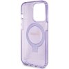 Guess GUHMP15XHRSGSU iPhone 15 Pro Max 6.7 fioletowy/purple hardcase Ring Stand Script Glitter MagSafe