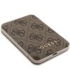 Guess Powerbank indukcyjny 15WGUPB5FP4EMGW 5000mAh brązowy/brown 4G Leather Metal Logo MagSafe