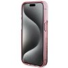 Guess GUHCP15LLFCSEGP iPhone 15 Pro 6.1 różowy/pink hardcase Liquid Glitter Gold Stripes