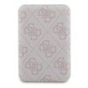 Guess Powerbank indukcyjny 15WGUPB5FP4EMGP 5000mAh różowy/pink 4G Leather Metal Logo MagSafe
