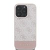 Guess GUHCP16LG4GLPI iPhone 16 Pro 6.3 różowy/pink hardcase 4G Bottom Stripe