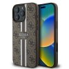 Guess GUHMP16LP4RPSW iPhone 16 Pro 6.3 brązowy/brown hardcase 4G Printed Stripes MagSafe
