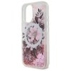 Guess GUHMP16SLFMWTP iPhone 166.1 różowy/pink hardcase Liquid Glitter Flower MagSafe