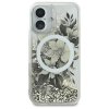Guess GUHMP16SLFMWTE iPhone 166.1 beżowy/beige hardcase Liquid Glitter Flower MagSafe