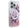 Guess GUHMP16LLFMWTP iPhone 16 Pro 6.3  różowy/pink hardcase Liquid Glitter Flower MagSafe