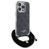 Guess GUHCP16LHC4SEK iPhone 16 Pro 6.3  czarny/black hardcase Crossbody Cord 4G Print