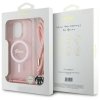 Guess GUHMP16XHCTSGNSP iPhone 16 Pro Max 6.9 różowy/pink hardcase Crossbody Cord Script MagSafe