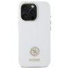 Guess GUHCP16LM4DGPH iPhone 16 Pro 6.3  biały/white hardcase Silicone Logo Strass 4G