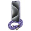 Guess GUHMP16SHCTSGNSU iPhone 16 6.1    fioletowy/purple hardcase Crossbody Cord Script MagSafe